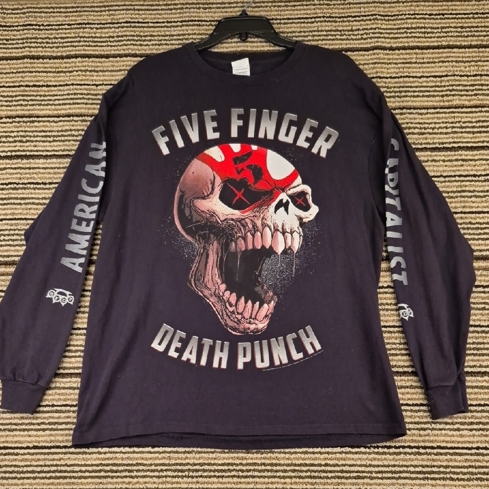 Five Finger Death Punch Shirt Delta‎ Mens XL Black American Capitalist Tour